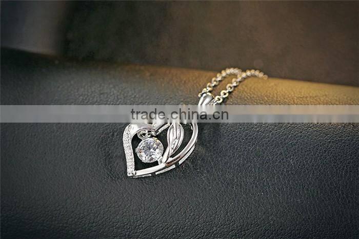 Sterling Silver Forever Lover Heart Pendant Necklace For Women