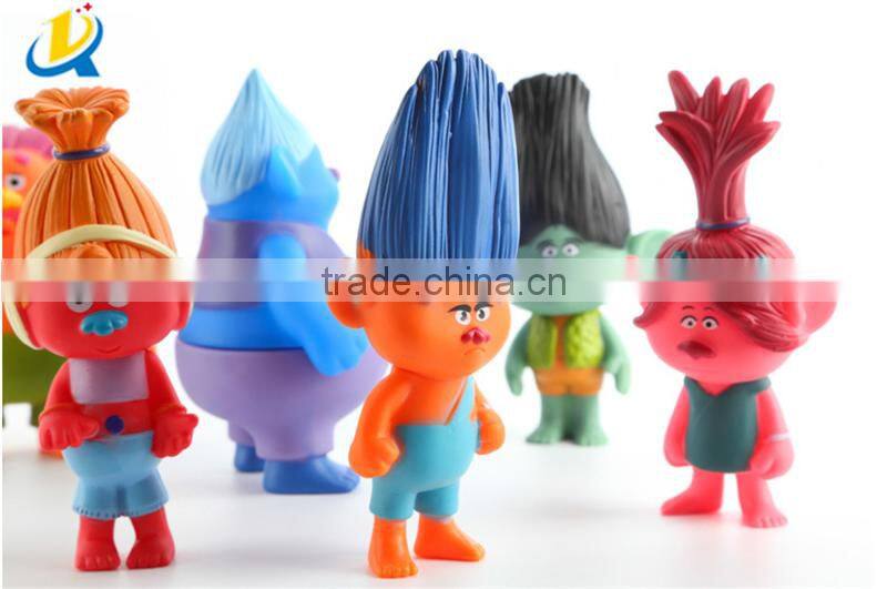hot selling new movie Trolls action figure cute colorful figure for kids
