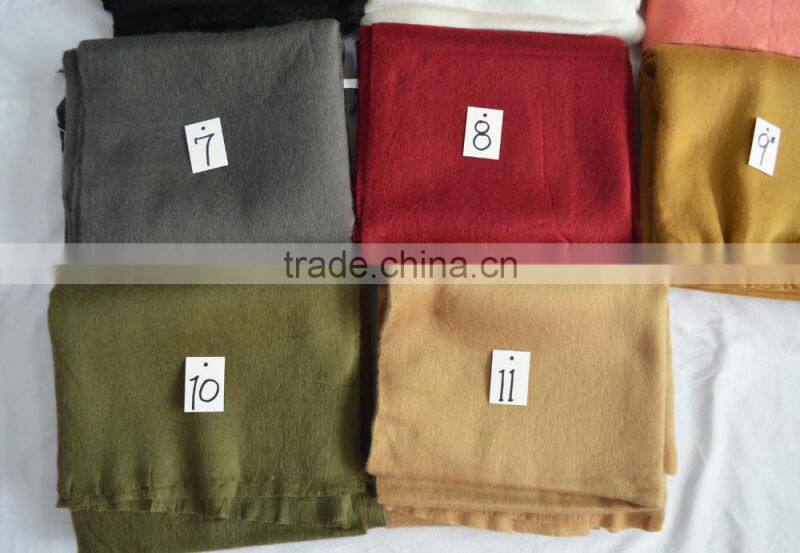 Fashion popular lady men unisex soft viscose winter solid plain fleece scarf
