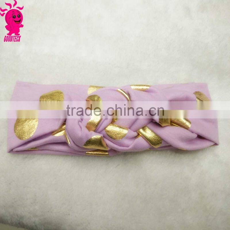 New Baby Headband Polka Dot Print knot tie headwrap Vintage Cotton Head Wrap Photo Prop stretchy Knot Girls Hair Accessories