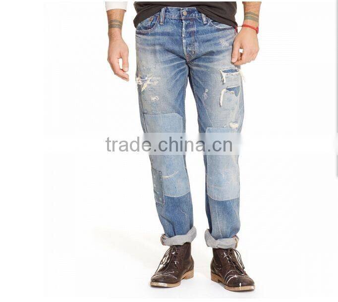 Biker Jeans Fashion Denim trousers(LOTK086)