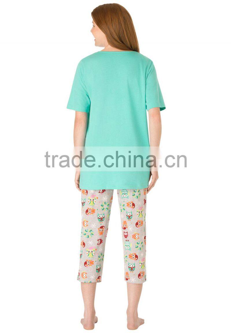 two piece pajamas sleepwear in wholesale