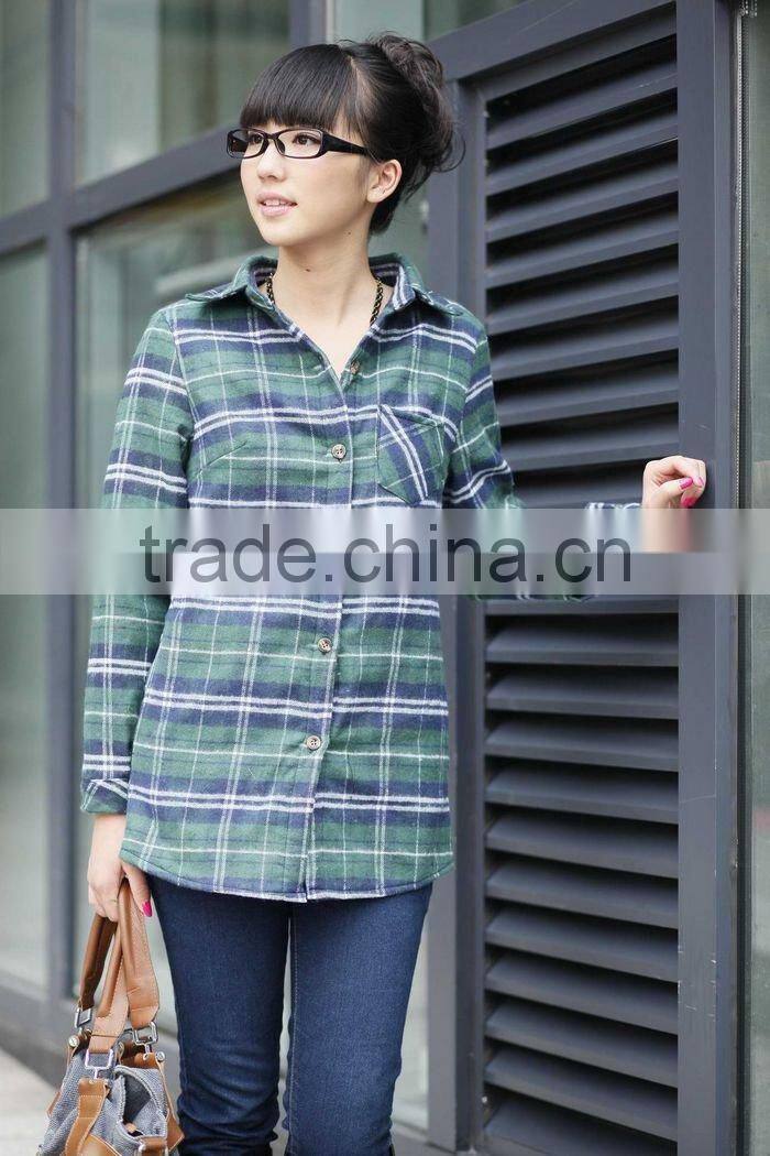 women's check flannel shirt