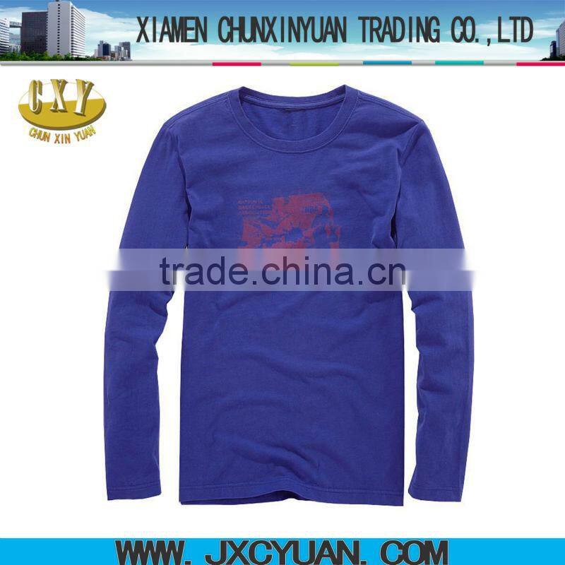 one color printed long sleeve men t shirts
