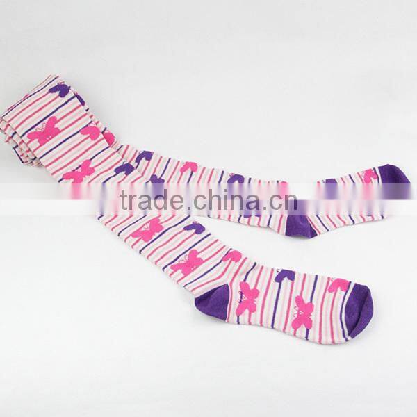 Young Girl Panthose Bright Tights Long Socks Strip