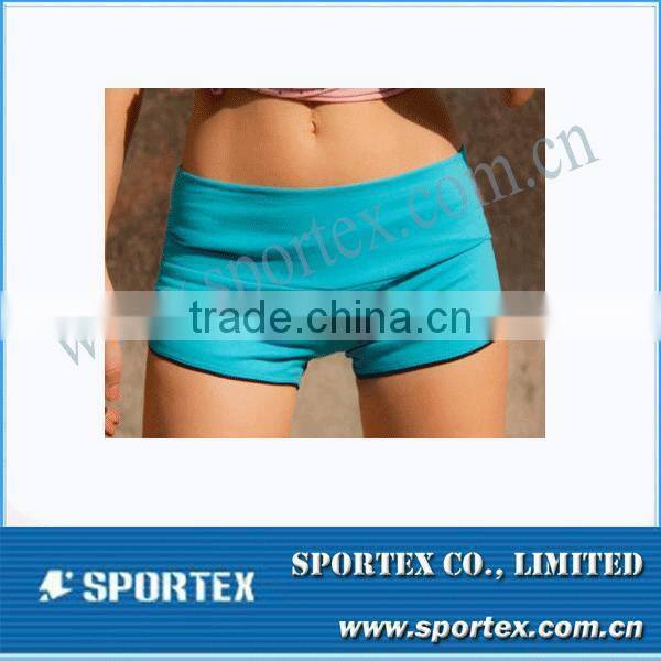 Fitness Clothing Womens Yoga Apparel Hem Drawcords Design Yoga Shorts MZ0276