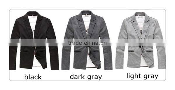 latest hot sale England style fashion one button design slim men jersey casual blazer