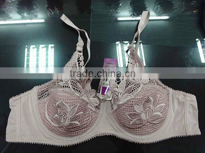 new arrival fashion embroidered unwired bra hot sexy women bra underwear
