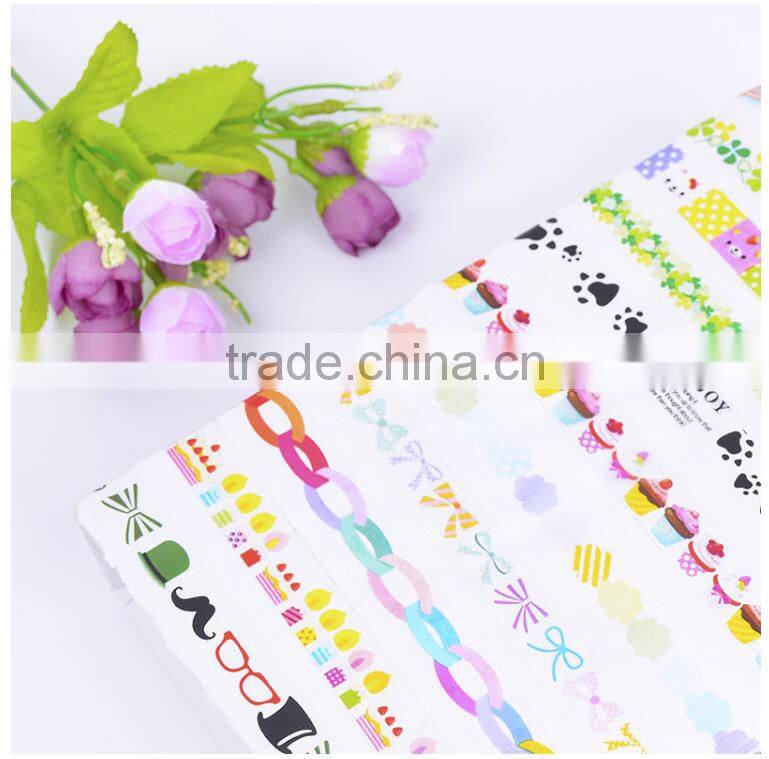 1.5*10m pattern waterproof adhesive washi masking tape for office decor .