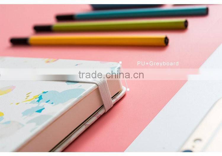 A5 PU cover planner customizable logo personal diary organizer with elastic