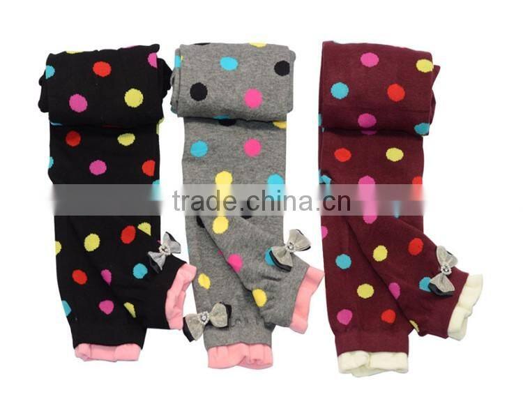 Colorful spot kids cotton dressing tights