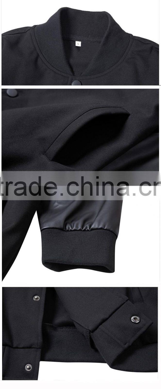 Customized Men's/Women's PU leather sleeves Jacket T13358