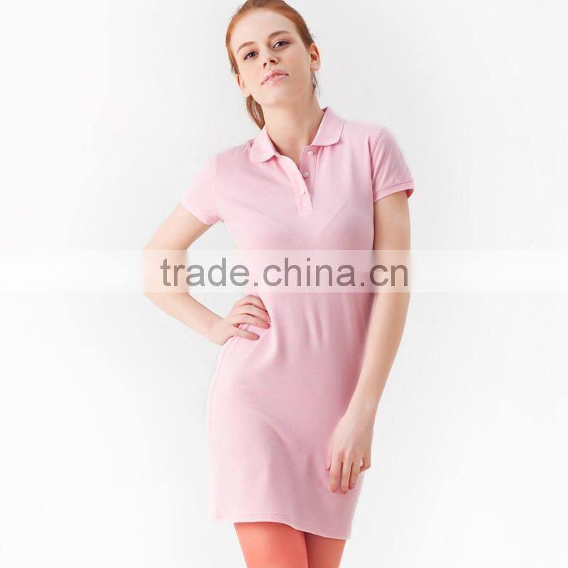 womens longline extended short sleeve cotton polo shirt design