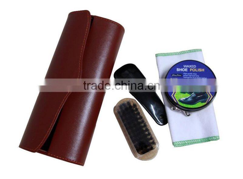 China Manufacturer High Grade Leather Shoe Polish Set/Shoe Care Kit Factory