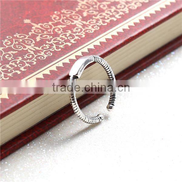 Copper Cable Twisted Open Rings Antique Silver Blank Stamping Tags Rectangle Spiral