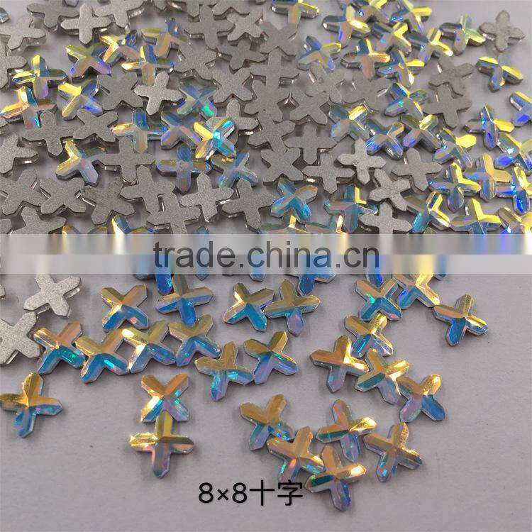 clear various shapes non hot fix foiled back rhinestones for nail art