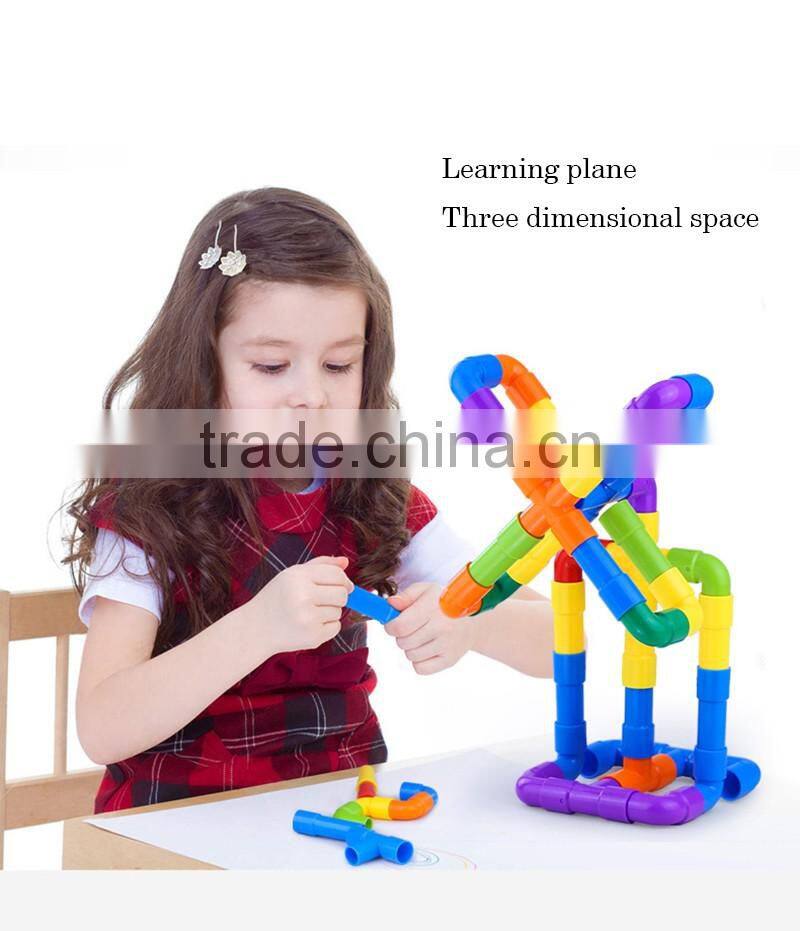 Smart Design Interest Cultivation Colorful Baby Teenager DIY Plastic Building Puzzle