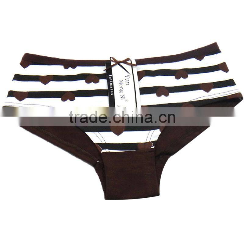 blue almond daisy cotton brief panties/yje wholesale plus size sexy cotton breathable underwea panties/mulit color