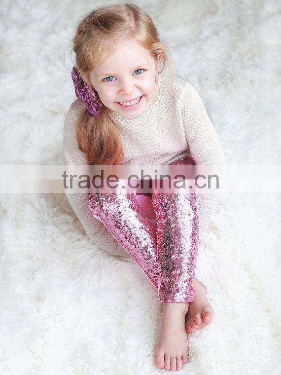 Wholsale newborn baby clothes Sequin harem pants icing leggings