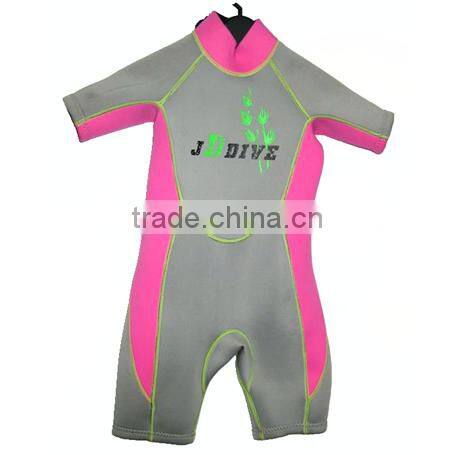 Unisex short sleeve neoprene surfing wetsuit