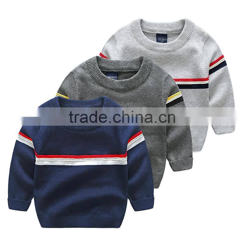 Factory supply hand knit baby boys sweater design