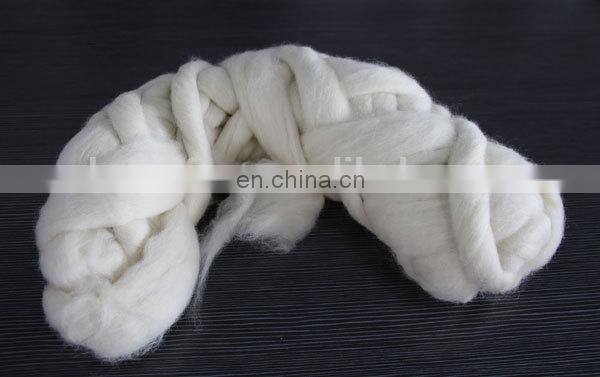 Natural Raw White Chinese Sheep Wool Top Roving for Spinning