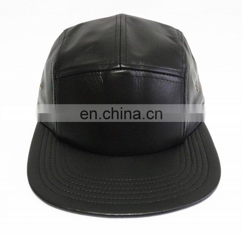 Western popular black leather hat