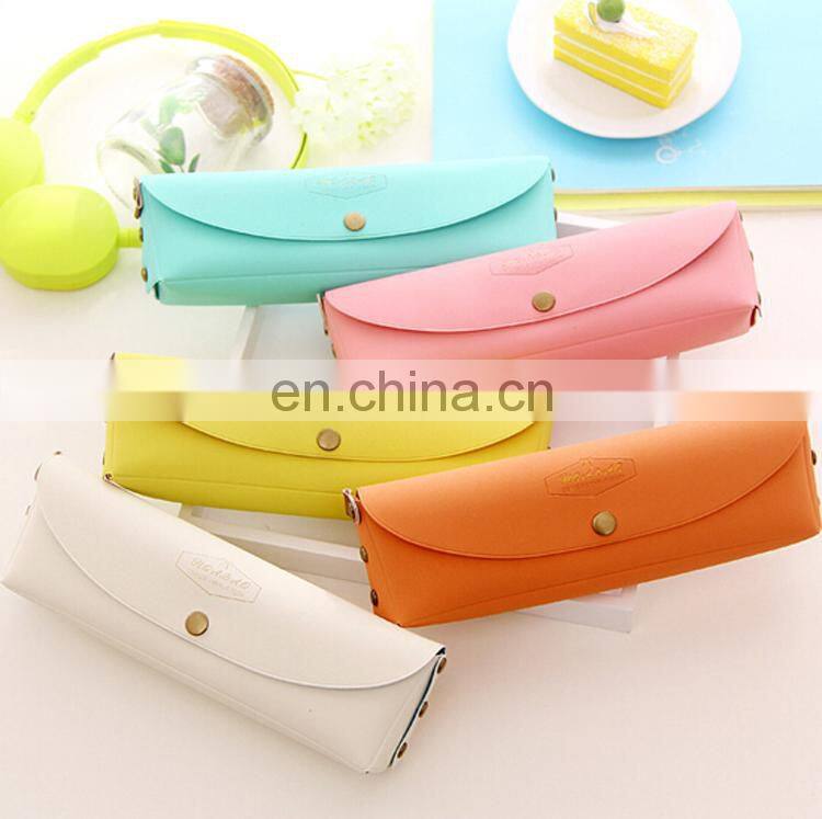 Beautiful simple style pvc pencil bag with box package
