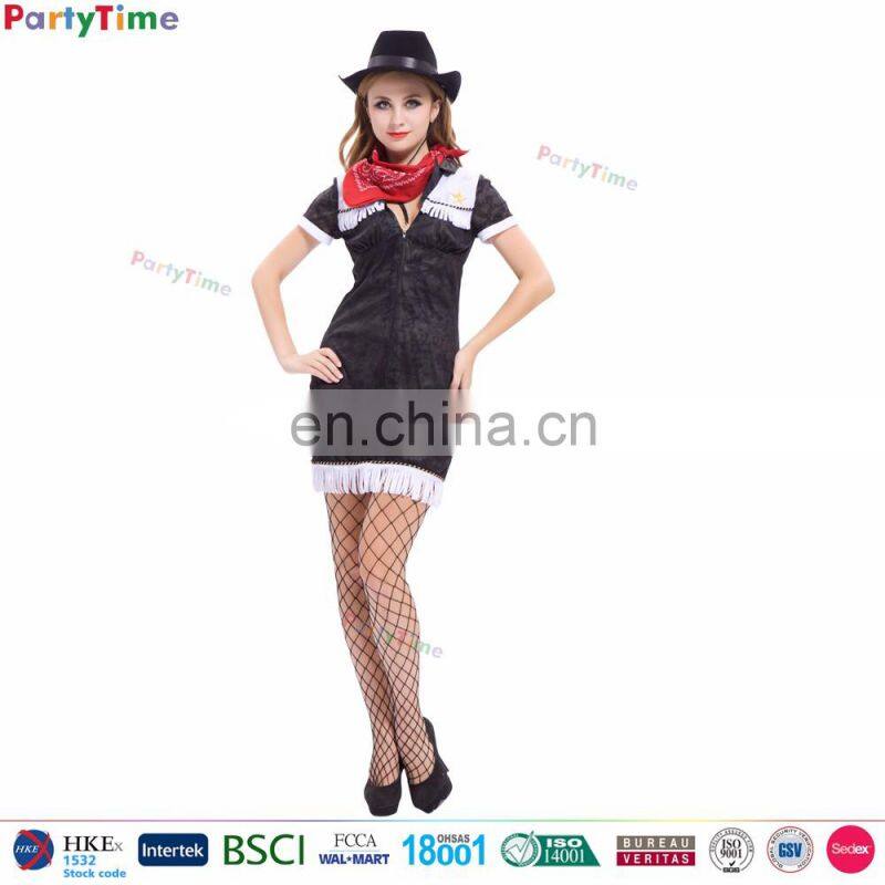 adult halloween carnival party western costumes sexy cowgirl dresses