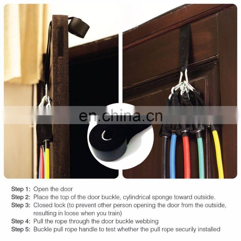 11pcs per Set Fitness Resistance Bands Elastic Training Ropes Kit Yoga Pilates