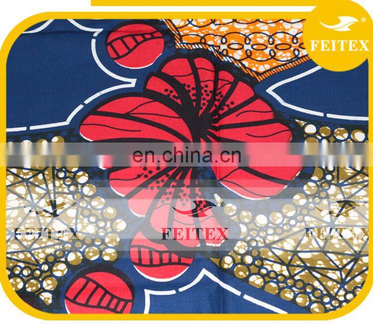2015 Fashion african wax fabric wholesale embroidery print dress fabric for occasion