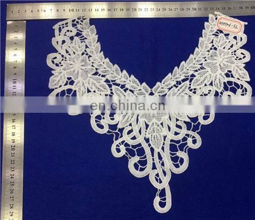 Flower Embroidered Collar Hollow With Pearl Decorative Neckline