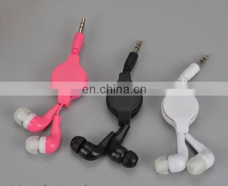 Factory Promotional colorful retractable headset headphone