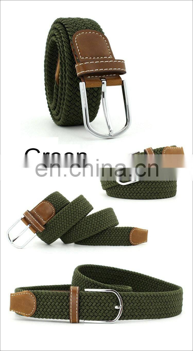 Yiwu in stock creamy white good quality woven waist elastic belt factory