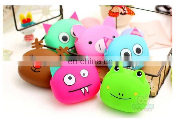 Kawaii Cartoon Shape Coin Wallet Cheap Promotion Clutch Emoji Silicone Coin Purse