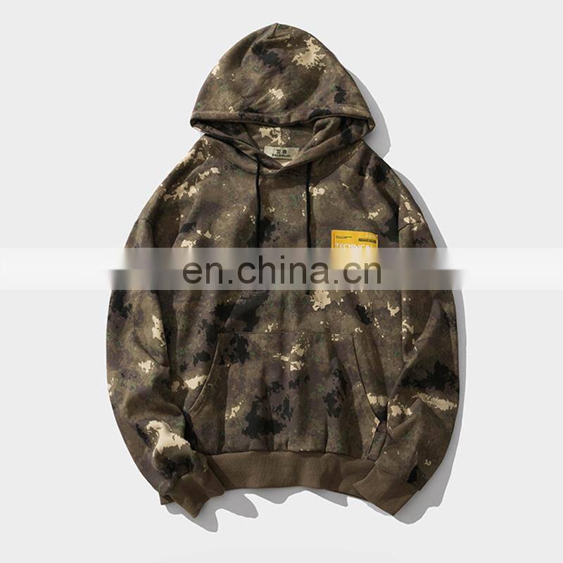 Wholesale custom plain pullover camouflage hoodie