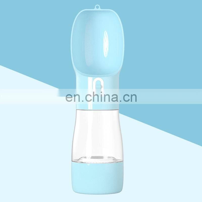 Wholesale Factory Manufacturer Custom Logo Plastic Travel Drink Feeder Portable Food Pet Dog Water Bottle