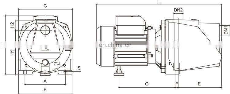 0.5 hp - 1.5 hp High Efficient Surface Water Pump Draw Water Dewatering Electric Pump BMP303