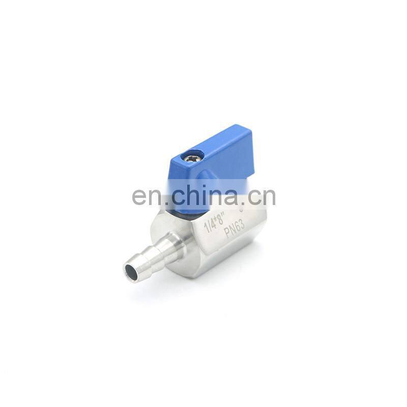 SS304 Pn63 Female NPT/BSP to Hose Adapter Mini Ball Valve
