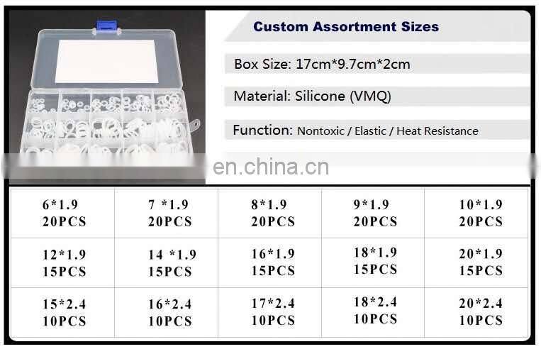 Customized 382 386 407 419 pcs Hydraulic O-Ring Box Mechanical Seal O Ring Kit