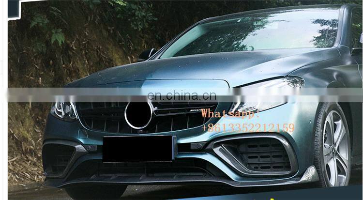 E-CLASS W213 b style carbon fiber front lip and carnard fit for 2014y~2017y W213 E63 front bumper and front lip cover