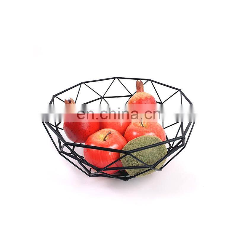 kitchen food holder decorative gift bedroom wardrobe storage bamboo framing fruit basket wire metal basket