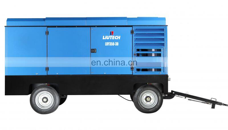 Liutech Large Air 1000cfm High Pressure Diesel Portable Screw Air Compressor For Drilling Machine