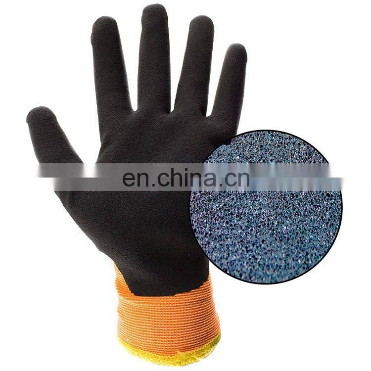 HY Two Liner Thermal Gloves Ice Snow Activities Power Grip Nitrile Coated Glove Doumei Suitable For -30 To -40