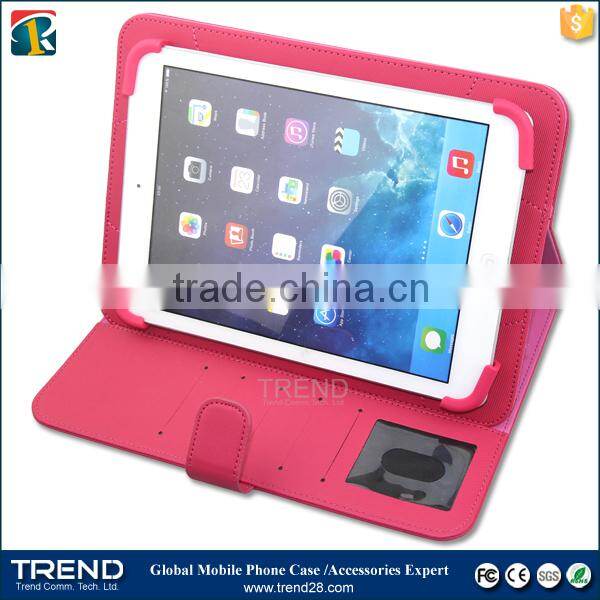 portable folding magnetic wallet leather case for ipad tablet