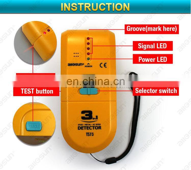 Allosun TS73 3 in 1 New Wall Wood Detector stud finder Wall Scanner Metal Detector Tools Wire Detector