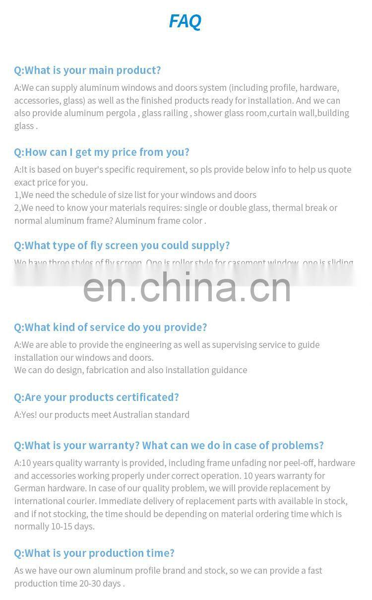 Latest design Australian & NZ standards aluminium window grills design Commercial Sliding Windows with good quality