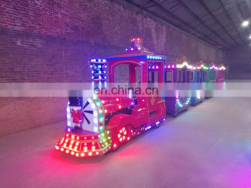 Amusement Park Battery Train Ride Game Electric Train Trackless For Sale
