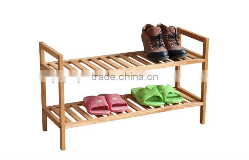 FSC portable wood shoe rack