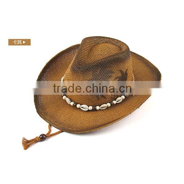 2015 Unisex Top quality mexican sombreros bulk straw cowboy hats mens Straw Beach Hat for sale
